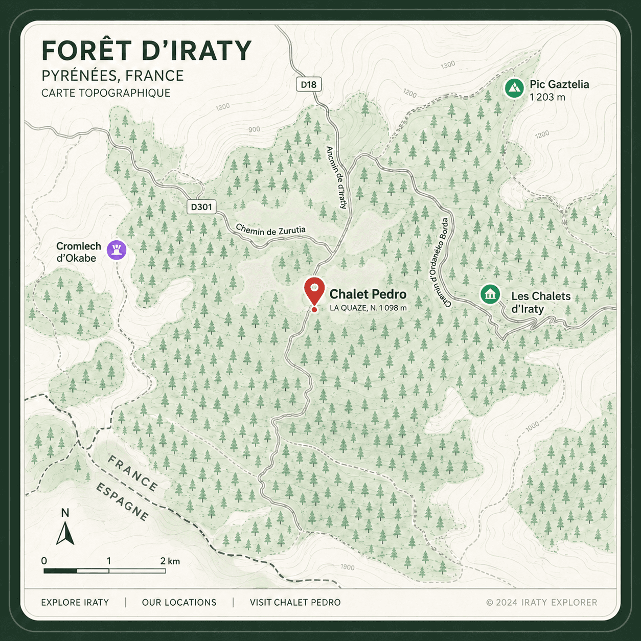Carte Iraty Chalet Pedro